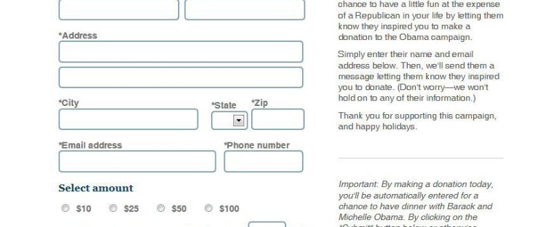 Obama 2012 Republican Email Harvesting Form