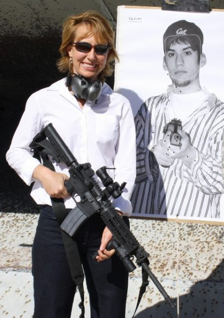 Gabby Giffords (Mrs. Mark Kelly) Expands the Definition of Hypocrisy giffordswithar15