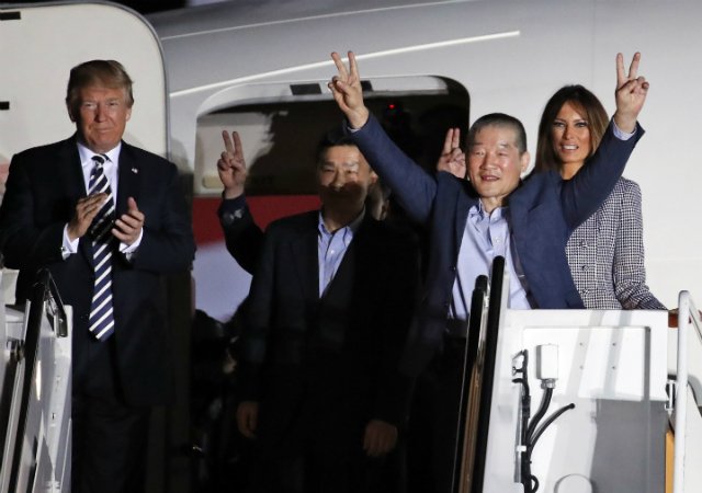 Trump and 3 NK Prisoners